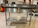 Stainless Steel Table With Drawers&#xA0;(ID #41872) (J5-1R) (25-2513-42) 315