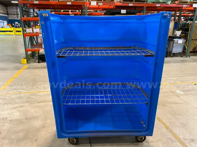Lot 12 - Large Plastic Rolling Cart w/ Shelves&#xA0;(ID #42144) (G04-1L) (25-2542-1) 305