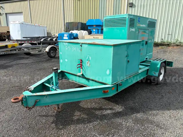 1999 Onan Cummins DKAC 15kW Diesel Generator Trailer (ID# 42526) (GVL) (25-3436) 405