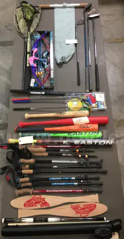 Active Gear Lot: Bats, Clubs, Toys &#x26; More (ID# 42846) (TSA #1) (NO UPC) (21-36)