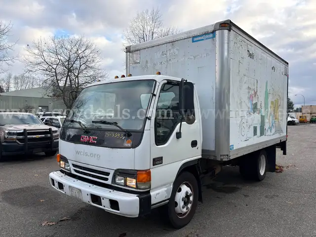 2001 GMC W45042 Tilt Cab 14FT Box Truck with Lift Gate (ID# 43458) (EF06) (25-3383) 35111