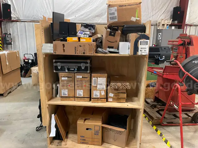 Assorted Cart of Electronic Items | Battery Back Ups | AV EQ (ID# 43835) (H07-1R) (No UPC)