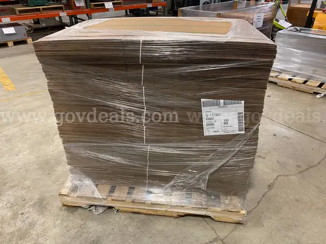 Lot 1 - Pallet of Cardboard Boxes - Approx 120 Count (ID #43977) (H03-2L) (25-2669-8) 300