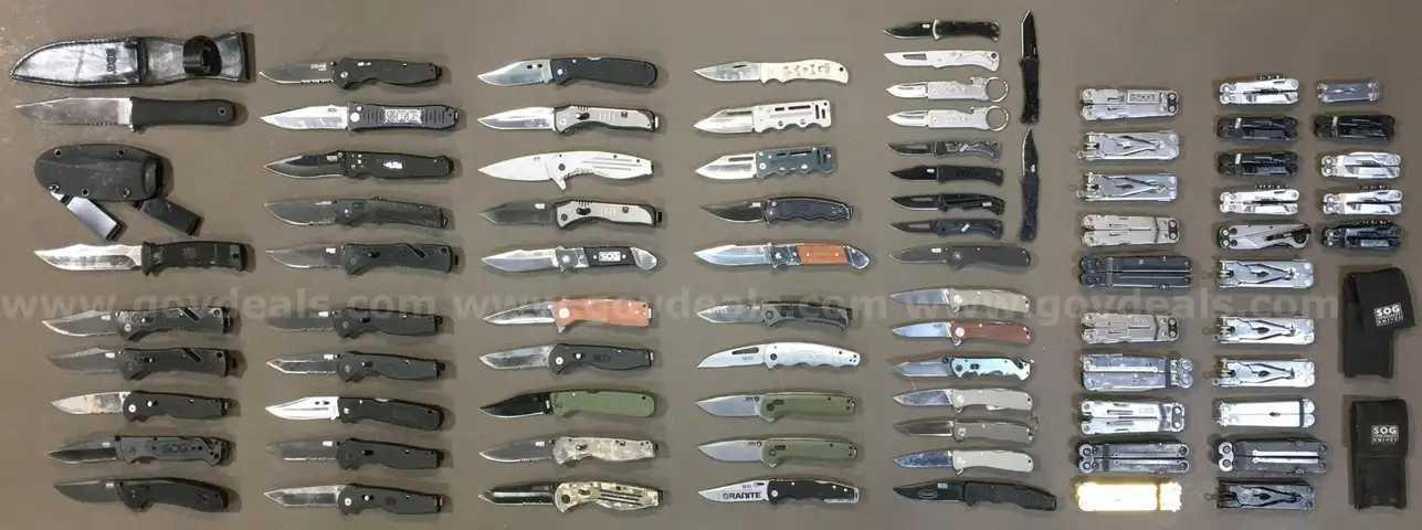 SOG Knife & Multi-Purpose Tool Lot ~81 Units (ID# 44338) (TSA #2) (NO UPC) (10)
