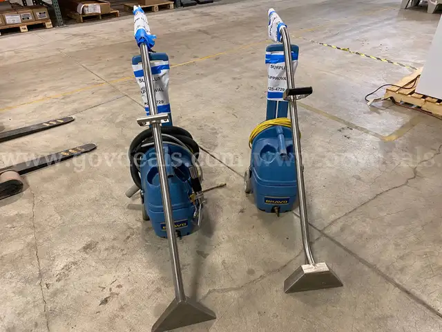 Two Bravo Carpet Extractors with Wands   (ID #44384) (J03-1R) (25-4729-15) 39415