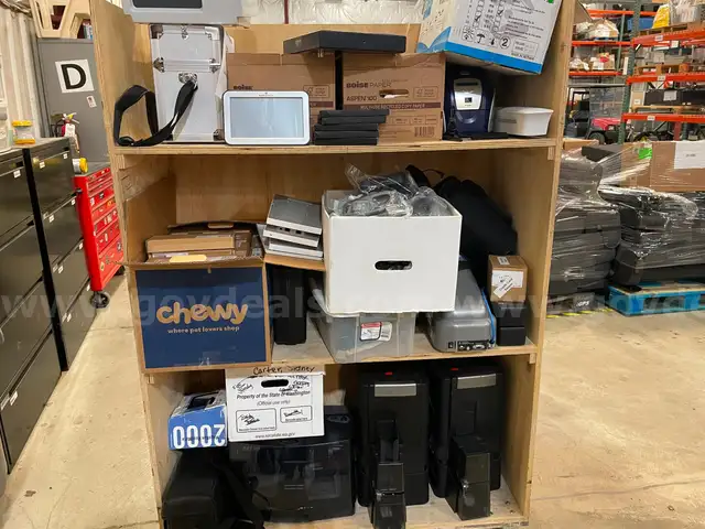 Assorted Cart of Electronic Items | Perfectly Preserved Walkie Talkies | AV EQ (ID# 44429) (I03-1R) (No UPC)