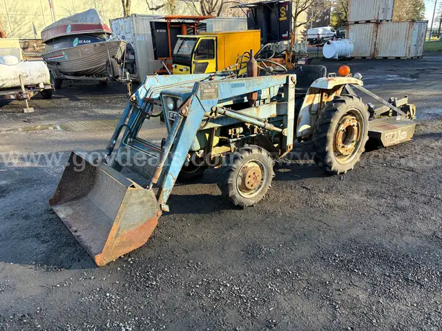 1979 Ford 4WD F-1300 Tractor w/ F770 Front-End Loader & PTO Driven 48in Rotary Mower (ID# 44559) (GVL) (25-4521) 477