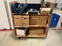 Assorted Cart of Electronic Items | HP Monitors | Headsets  (ID# 44705) (H04-1R) (No UPC)