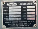 1991 Dayton 09112-0 10 kW Natural Gas Generator (ID# 44724) (GVL) (25-4705) 405