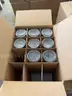 80 boxes of 10 OZ Glass Bottles and Black Plastic Bottle Caps