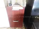 4 File Cabinets, 1- Black 4 drawer 1- Black 2- Drawer 1- wood and 1- 4 Drawer Burgandy