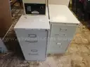 2 File Cabinets 2 Drawer and Brinks Lock Box