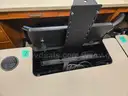 Desk with computer mounts