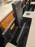 Desk with computer mounts