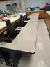 Desk with computer mounts