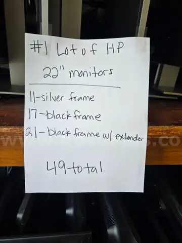 Lot of 49 HP monitors