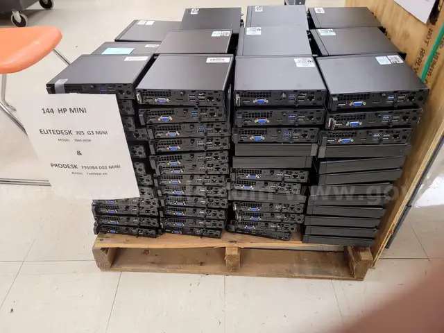 One hundred forty-four Hewlett Packard Minis