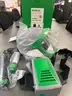 Respirator w/ Hard Hat cap and neck seal.