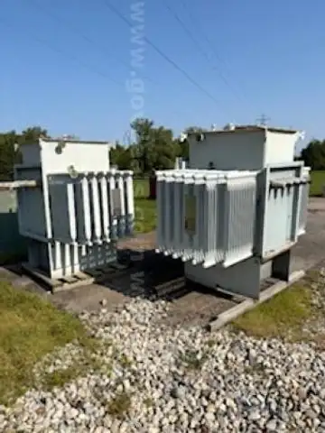 1987 Westinghouse three phase oil insulated transformers