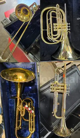 Concert &#x26; Marching Brass Instrument Lot