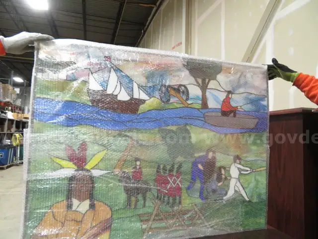 Two stain glass pictures