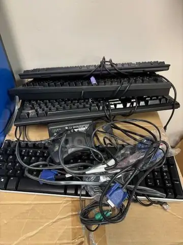 Lot of Keyboards, Misc. Computer Parts, and Computer Bag