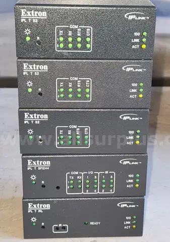 Lot of 5 Extron  Port IP Link Control Processor IPL T S2, IPL T SF1244, IPLT IRL