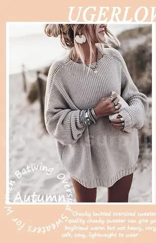 Lot of 10 - S/M Ugerlov Women's Oversized Sweaters Batwing Sleeve Mock Neck Jumper Tops Chunky Knit Pullover Retail $34