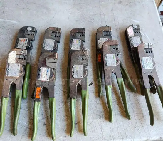 Lot of 10 Professional-Grade Thomas & Betts (T&B) Manual Crimping Tools Aerospace Vehicles Military (Item ID #011326-4)