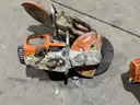 TS 400 STIHL concrete saw with a spare parts saw