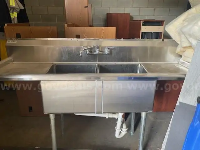 Commercial Stainless Sink-Double Compartment