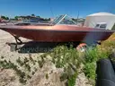 1972 Swisscraft Fiberglass Boat w/Johnson 115 outboard motor &#x26; Trailer PARTS ONLY