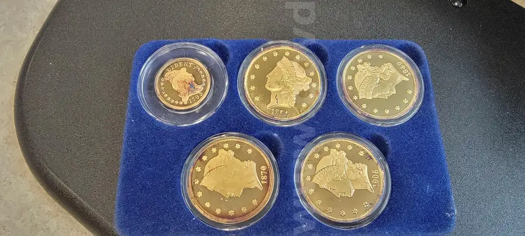 5 Collector Coins, 1795,1849,1854,1870 &#x26; 1906