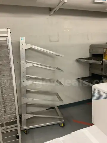Industrial Metal Storage Rack with Angled Supports