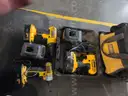 Lot of Dewalt Cordless Tools, Case and Bag
