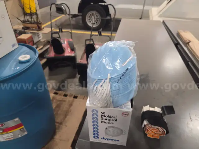 Dynarex Molded Face Mask, Blue (Lot of 20 Boxes - Total Qty. 1000)