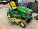 John Deere X750 Diesel Ridding Lawn Mower with front and rear hydraulics.
