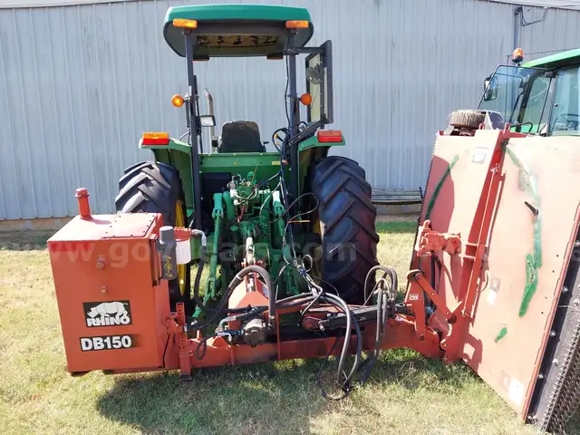 1999 John Deere 6210 Tractor with Rhino Boom Cutter Attachment