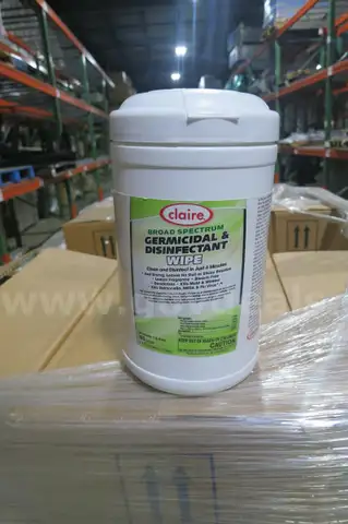 Claire Germicide Disinfectant wipes LOT