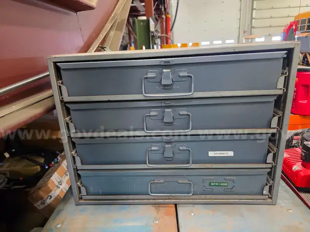 4 drawer hardware cabinet with empty drawers