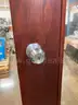 Lot of 2 Cherry Wooden Office Doors with Large Glass Panels
