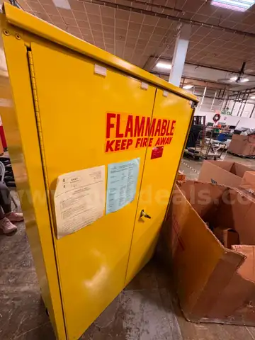 Lot of 1 Yellow Flammable Cabinet