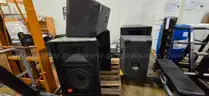 Lot of 5 large JBL SR series speakers