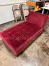 Lot of 1 Velvet Red Chaise Lounge Seat