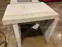 White marble balance table