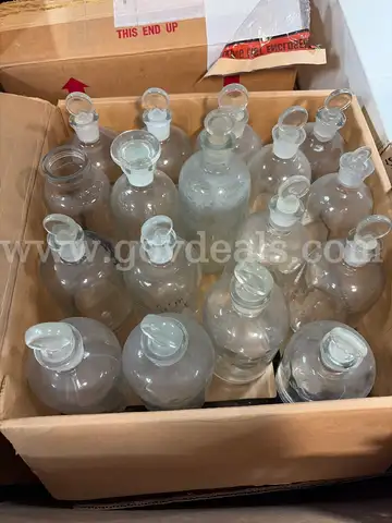Lot of Glass Reagent Bottles