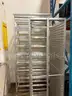 Lot of 2 Stainless steal food storage wheeled shelves