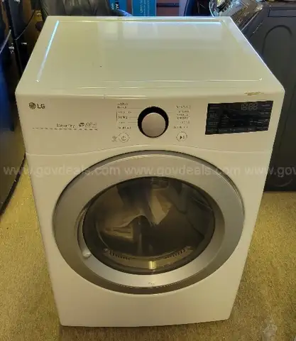 LG - 7.4 Cu. Ft. Stackable Smart Gas Dryer with Sensor Dry - White