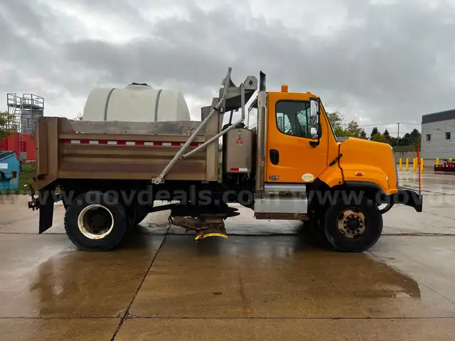 2013 Freightliner 108SD 5 Yard Dump Body w/ Belly Plow and Tank Sprayer