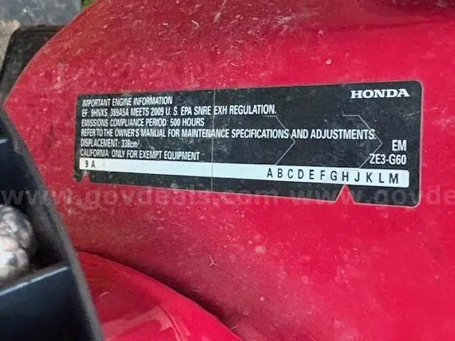 Honda trash pump needs repairs